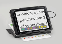 Load image into Gallery viewer, Optaro XL (digital magnifier using an iPad) displaying recipe on a white background.