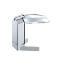 Load image into Gallery viewer, Scribolux, large rectangular lens suspended off of support base with LED light, displayed over crossword