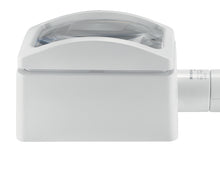 Load image into Gallery viewer, White, domed rectangular magnifier, with rectangular base
