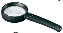 Load image into Gallery viewer, Circular magnifier with black casing and handle