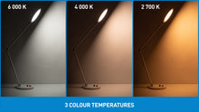 Load image into Gallery viewer, Colour temperatures of the Daylight's Tricolour lamp.