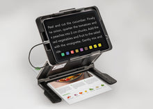 Load image into Gallery viewer, Optaro XL displaying recipe on a black  background with white text. The Optaro XL is in extended position and the recipe card is visible underneath. 
