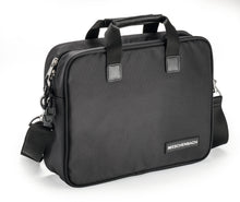 Load image into Gallery viewer, Black carry bag for Optaro XL. Featuring both handles and shoulder strap, with an Eschenbach logo in the bottom right hand corner.
