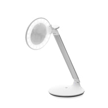 Load image into Gallery viewer, White desk lamp with adjustable head on a white background
