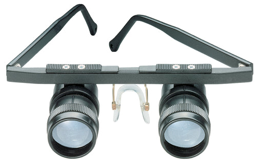 Small Galilean systems attached as eyepieces to a carrier frame