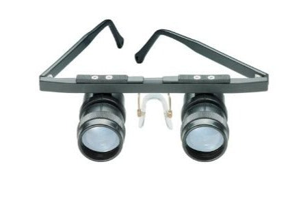 Small Galilean systems attached as eyepieces to a carrier frame