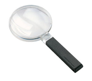 Circular magnifier with black handle 