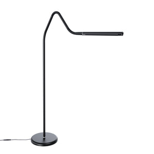 Electra lamp, full length image of black lamp on white background