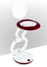 Load image into Gallery viewer, Compact and foldable LED magnifier, with red and white casing
